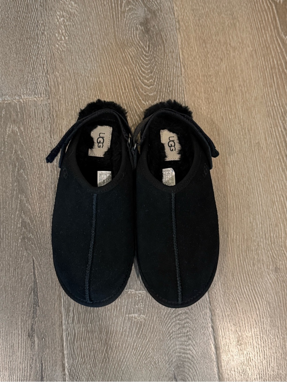 UGG Black Suede Backstrap Slip-On Clog - Picture 3 of 4